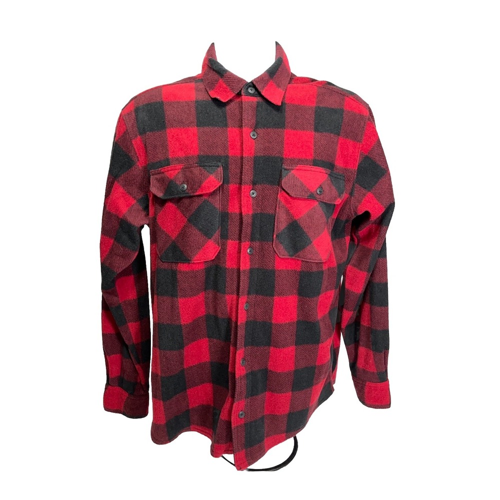 Wrangler Buffalo Plaid Super Soft Flannel Shirt Men's Size Medium Lumberjack
